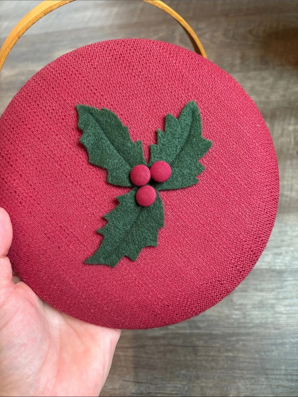 Longaberger 1994 Jingle Bell Basket  Holly Lid Liner & Protector READ